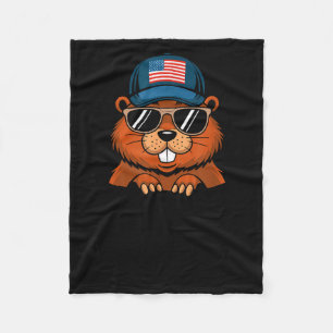 Grappige gelukkige Groundhog-dag  Fleece Deken