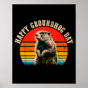 Grappige Gelukkige Groundhog Day 2025 Lmn Uni-volw Poster