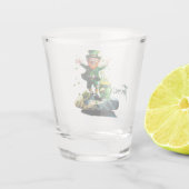 Grappige gelukkige kabouter shot glas (Achterkant)