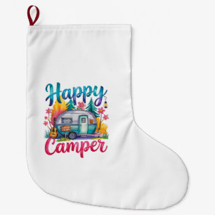 Grappige Gelukkige Kampeerder Kampeer Kleding Aanh Grote Kerstsok