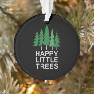 Grappige Gelukkige Kleine Bomen Cadeaus Kamperen  Ornament