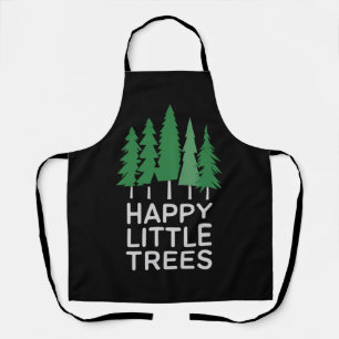 Grappige Gelukkige Kleine Bomen Cadeaus Kamperen Schort