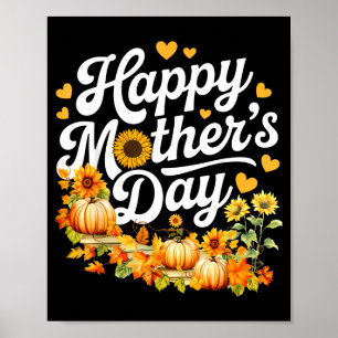 Grappige gelukkige moederdag leuke bloemen voor vr poster