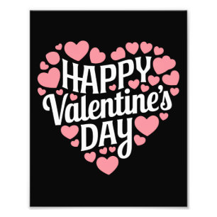Grappige Gelukkige Valentijnsdag Hart Liefde Valen Foto Afdruk