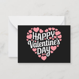 Grappige Gelukkige Valentijnsdag Hart Liefde Valen Notitiekaartje