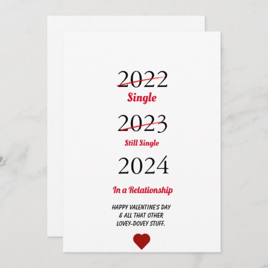 Grappige gelukkige Valentijnsdag Vakantiekaart Feestdagenkaart (Voorkant / Achterkant)