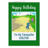 Grappige gelukkige verjaardag golfer (Voorkant)