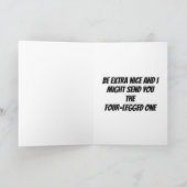 Grappige gelukkige verjaardagswens kaart (Binnen)