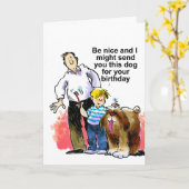 Grappige gelukkige verjaardagswens kaart (Gele Bloem)