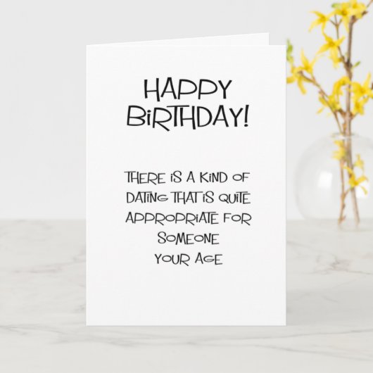 Grappige gelukkige verjaardagswens kaart (Gele Bloem)