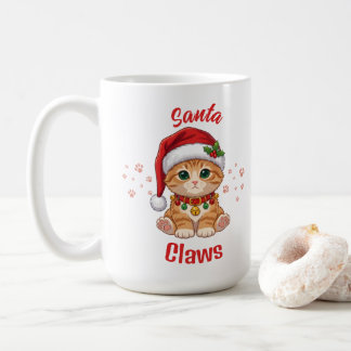 Grappige Gemberkat Kerstman Hoed Pun Koffiemok