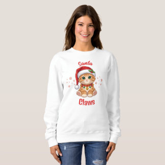 Grappige Gemberkat Kerstman Hoed Pun Trui