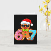 Grappige Gemberkoek Zes Zeven 67 IJsdrup Kerstdag Kaart (Gele Bloem)