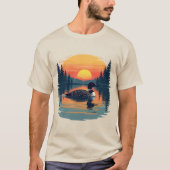 Grappige Gemeenschappelijke Loon - Minnesota Vogel T-shirt (Voorkant)