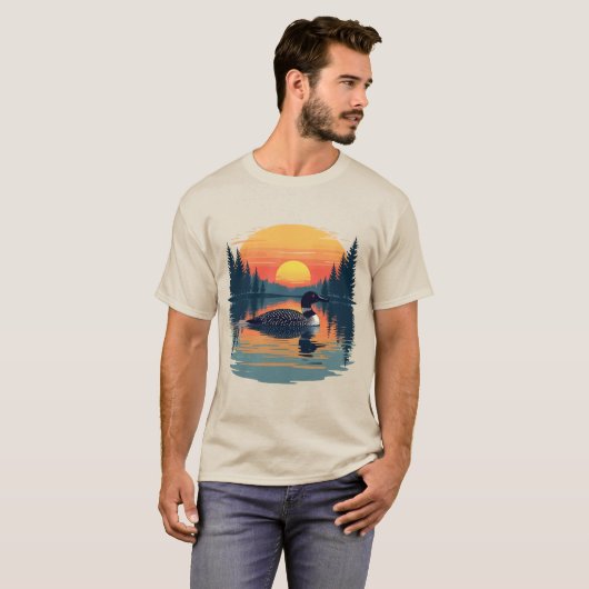 Grappige Gemeenschappelijke Loon - Minnesota Vogel T-shirt (Voorkant volledig)