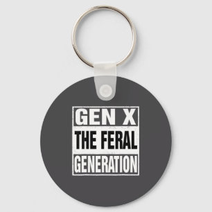 Grappige Gen X De Wilde Generatie Retro Humor Zeg Sleutelhanger