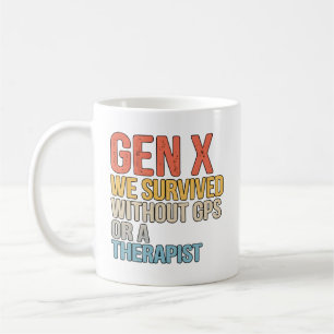 Grappige Gen X overleefde zonder GPS therapeut Koffiemok