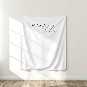 Grappige genderneutrale mama als achtergrond wandkleed