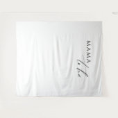 Grappige genderneutrale mama als achtergrond wandkleed (Voorkant (horizontaal))