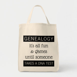 Grappige Genealogie DNA-test Familiegeschiedenis Tote Bag