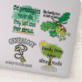 Grappige genealogie Gezegden Vinyl Sticker