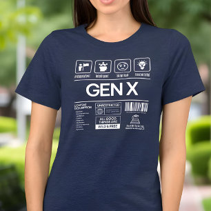 Grappige Generatie X Kenmerken Marine Vrouwen Tri-Blend Shirt