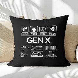 Grappige Generation X beschrijvende eigenschappen Kussen