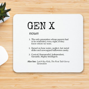 Grappige Generation X Definition Black Topografie Muismat