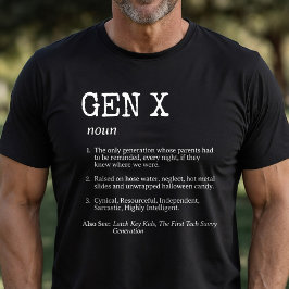 Grappige Generation X Definition kenmerken T-shirt