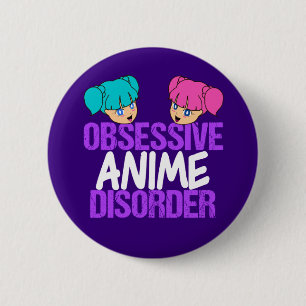 Grappige Geobsedeerde Anime Ronde Button 5,7 Cm