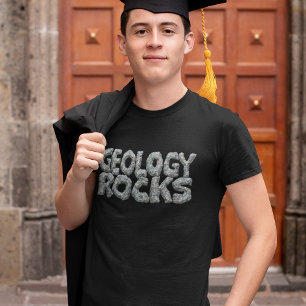 Grappige geologie rotsen - 3D stenen aarde wetensc T-shirt