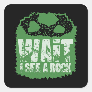 Grappige geologie - Wacht ik zie een rots Vierkante Sticker