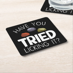 Grappige geoloog Lapidary Rock Collector Rockhound Vierkante Kartonnen Onderzetter