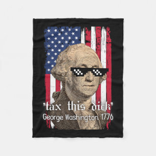 Grappige George Washington Belasting Dit D 4 juli Fleece Deken