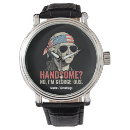 Grappige George Washington George-achtige Retro Pa Horloge
