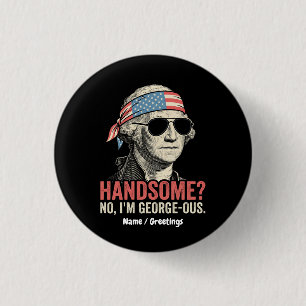 Grappige George Washington George-achtige Retro Pa Ronde Button 3,2 Cm