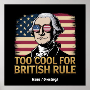 Grappige George Washington te cool voor Britse ove Poster