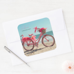 Grappige Gepensioneerde Gecertificeerde Flamingo V Vierkante Sticker