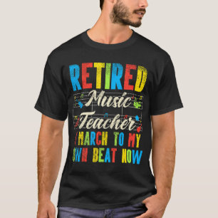 Grappige gepensioneerde muziekleraar t-shirt