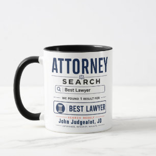 Grappige gepersonaliseerde beste advocaat cadeau m mok