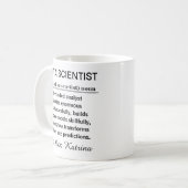 Grappige gepersonaliseerde definitie van dataweten koffiemok (Voorkant links)