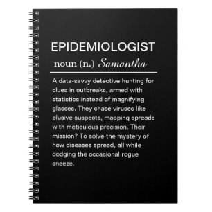 Grappige gepersonaliseerde epidemioloog definitie notitieboek