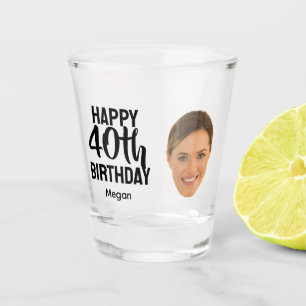 Grappige gepersonaliseerde gezichts foto vrouwen 4 shot glas