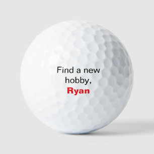 Grappige gepersonaliseerde golfballen met naam