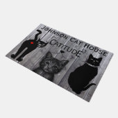 Grappige gepersonaliseerde houding deurmat (Schuin)