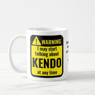 Grappige gepersonaliseerde Kendo-waarschuwing Koffiemok