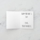 Grappige gepersonaliseerde Moederdagkaart  Kaart (Binnen)