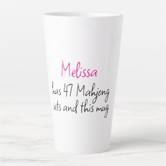 Grappige gepersonaliseerde naam creatieve Mahjong Latte Mok