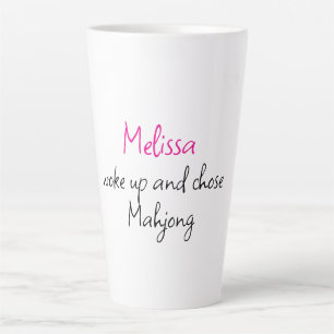 Grappige gepersonaliseerde naam creatieve Mahjong  Latte Mok