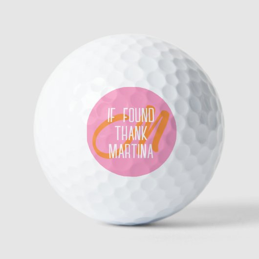Grappige gepersonaliseerde naam golfballen (Voorkant)